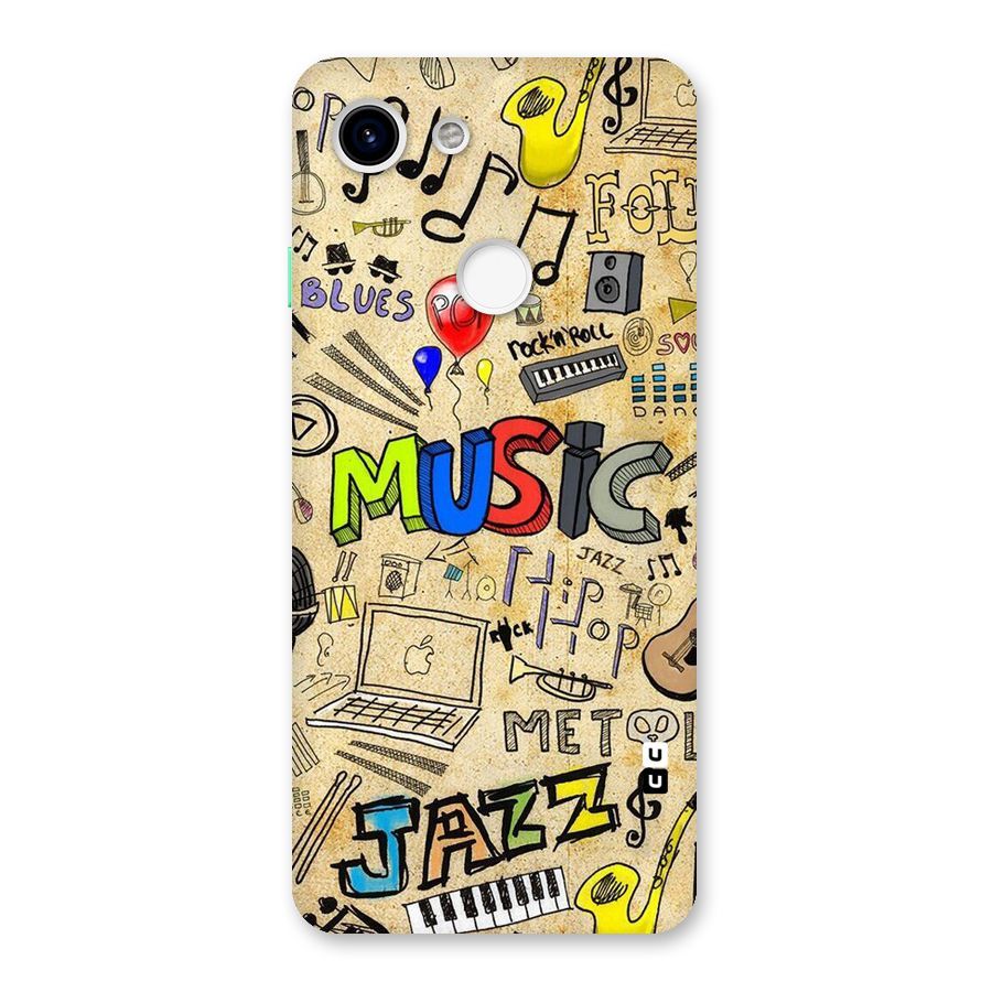 Music Pattern Back Case for Google Pixel 3