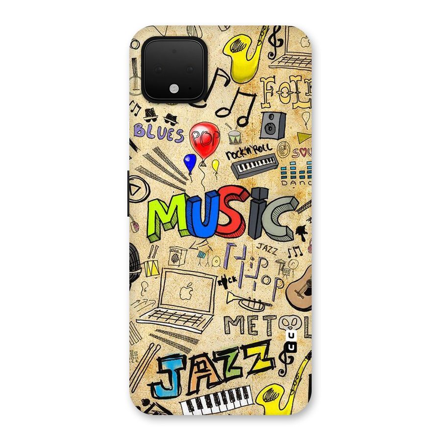 Music Pattern Back Case for Google Pixel 4 XL