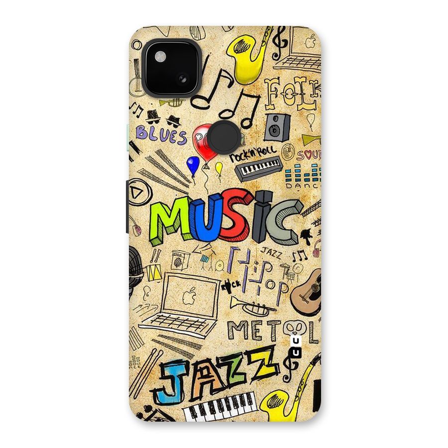 Music Pattern Back Case for Google Pixel 4a