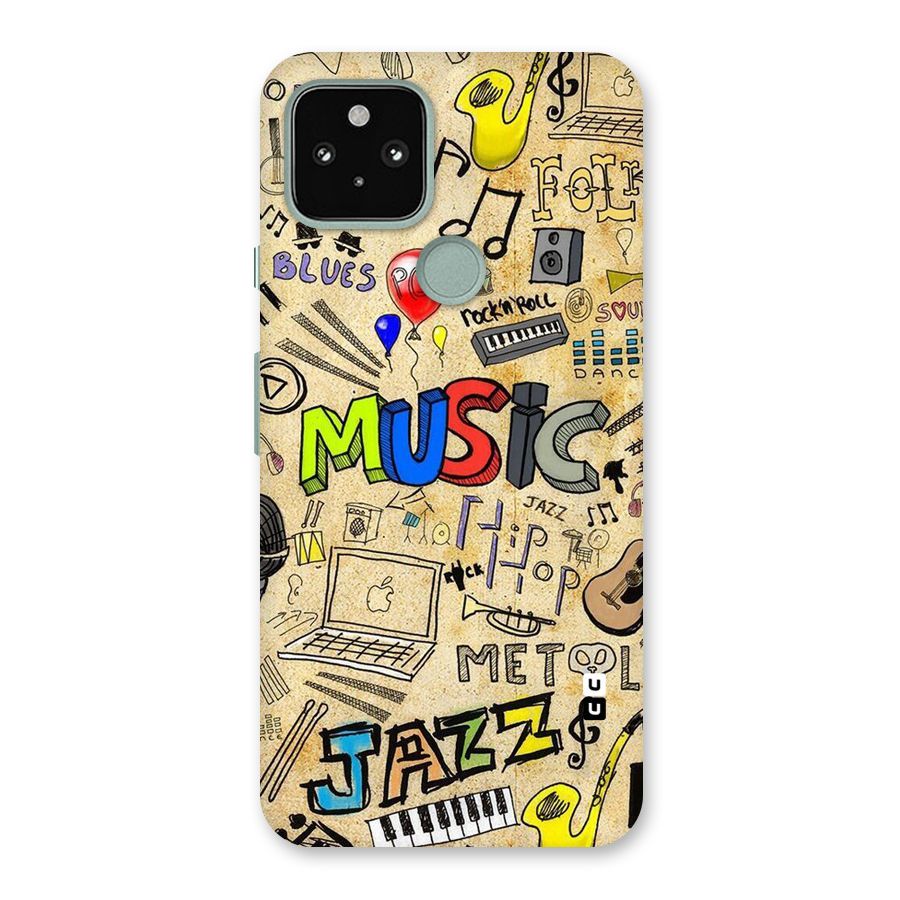 Music Pattern Back Case for Google Pixel 5