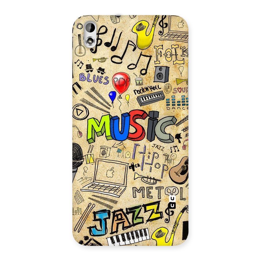 Music Pattern Back Case for HTC Desire 816g
