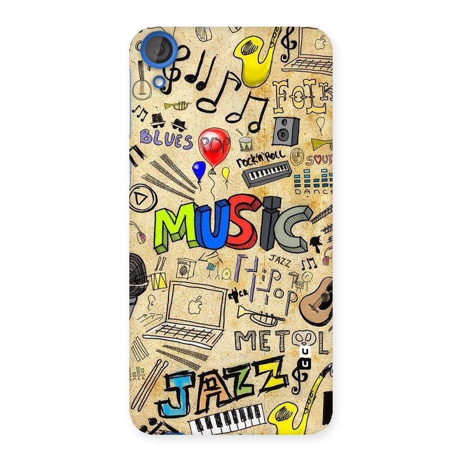 Music Pattern Back Case for HTC Desire 820