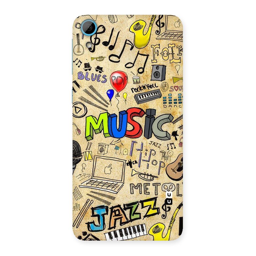 Music Pattern Back Case for HTC Desire 826