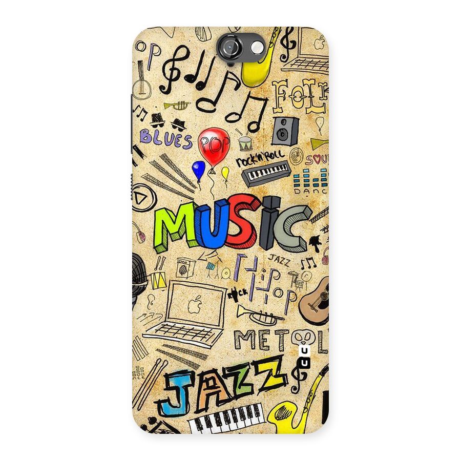 Music Pattern Back Case for HTC One A9