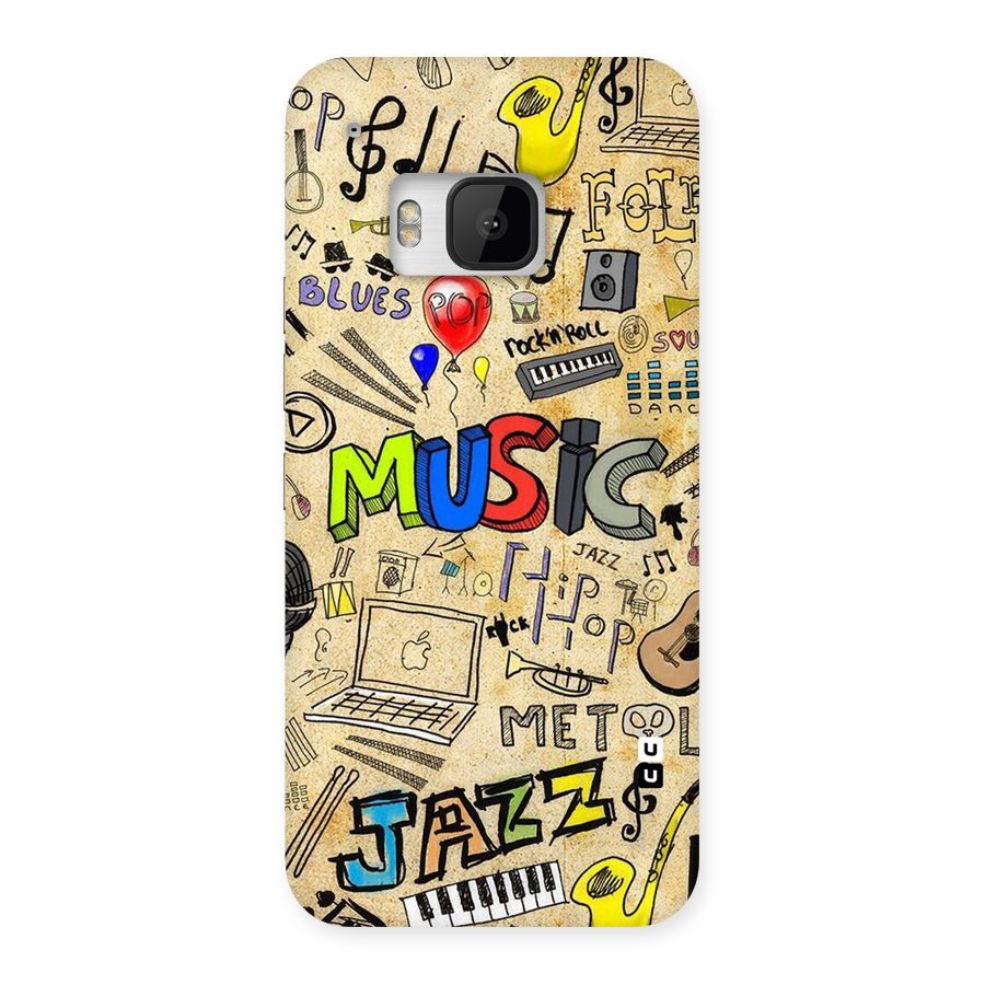 Music Pattern Back Case for HTC One M9