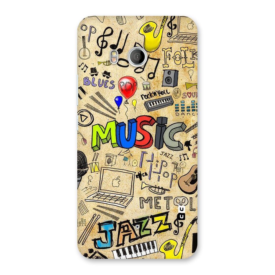 Music Pattern Back Case for HTC U11