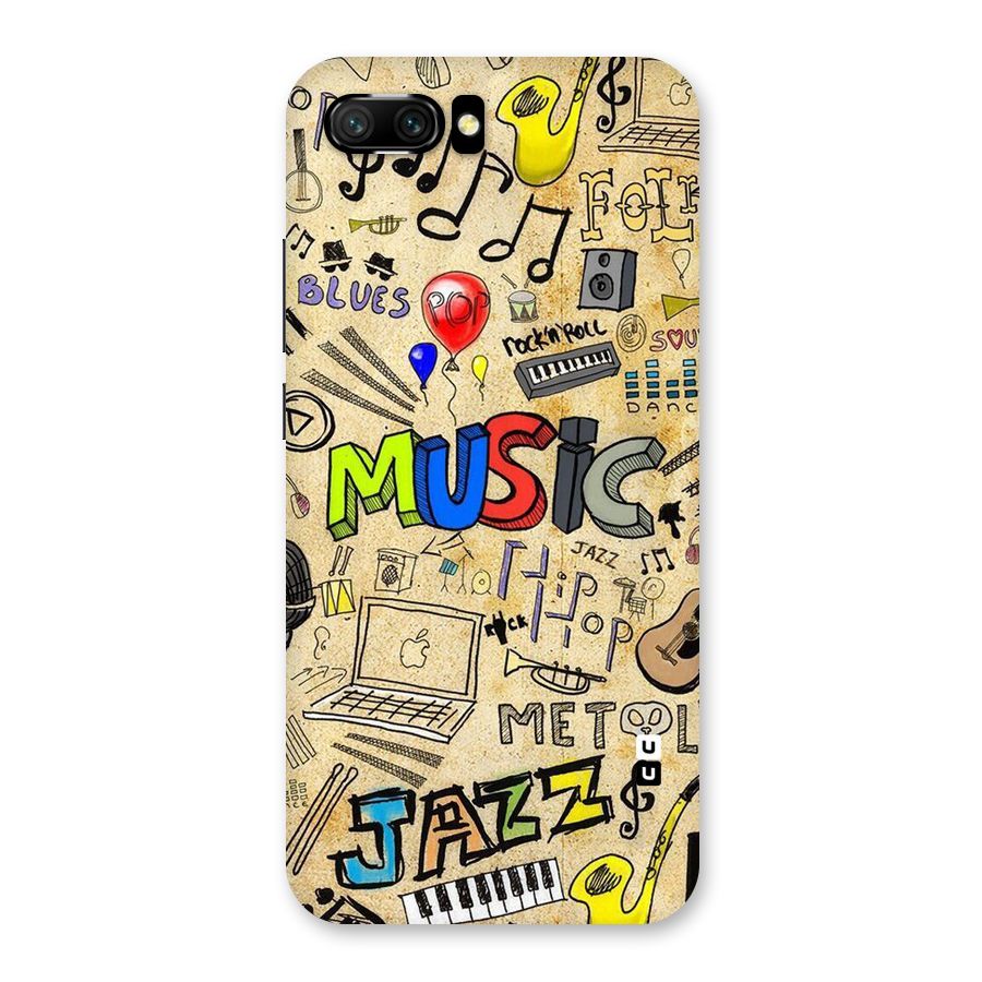 Music Pattern Back Case for Honor 10