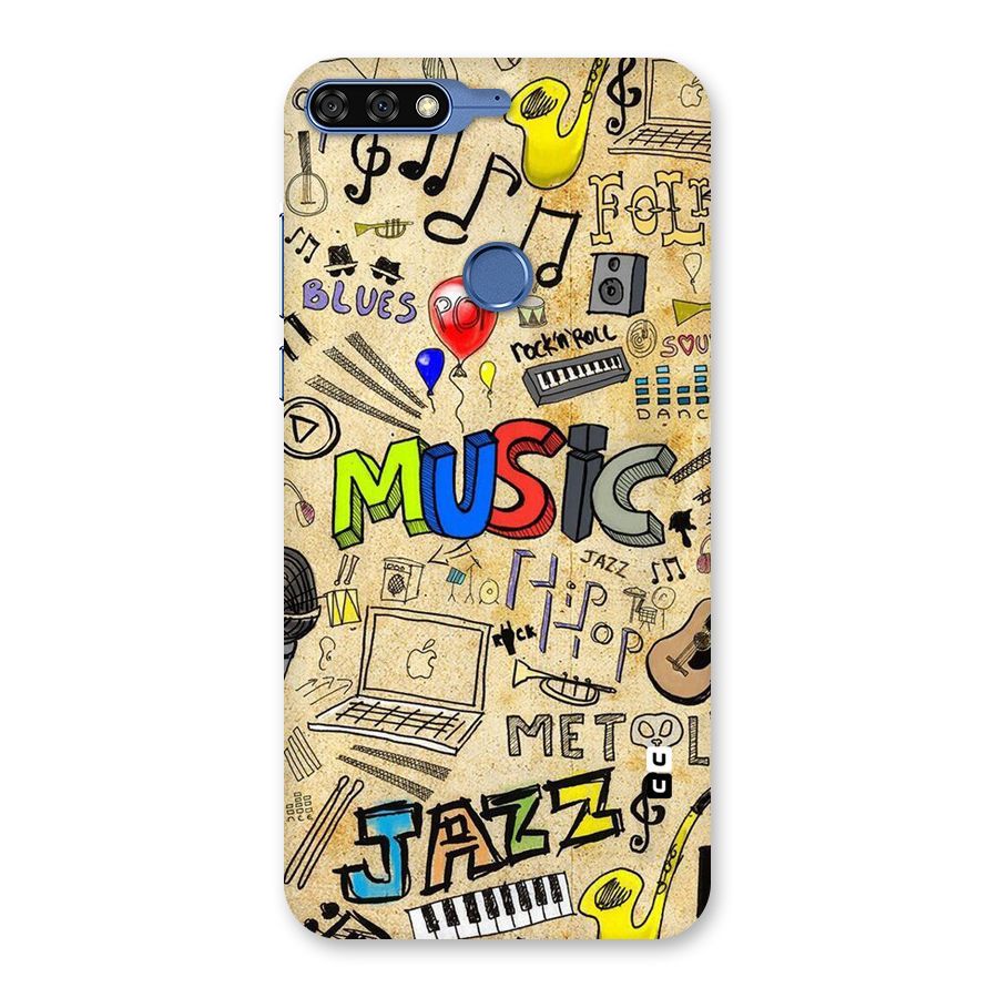 Music Pattern Back Case for Honor 7C