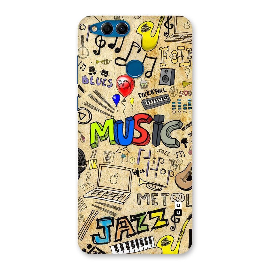 Music Pattern Back Case for Honor 7X