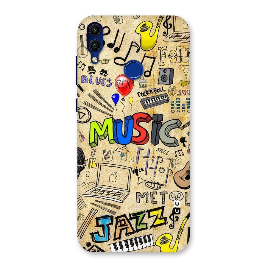 Music Pattern Back Case for Honor 8C
