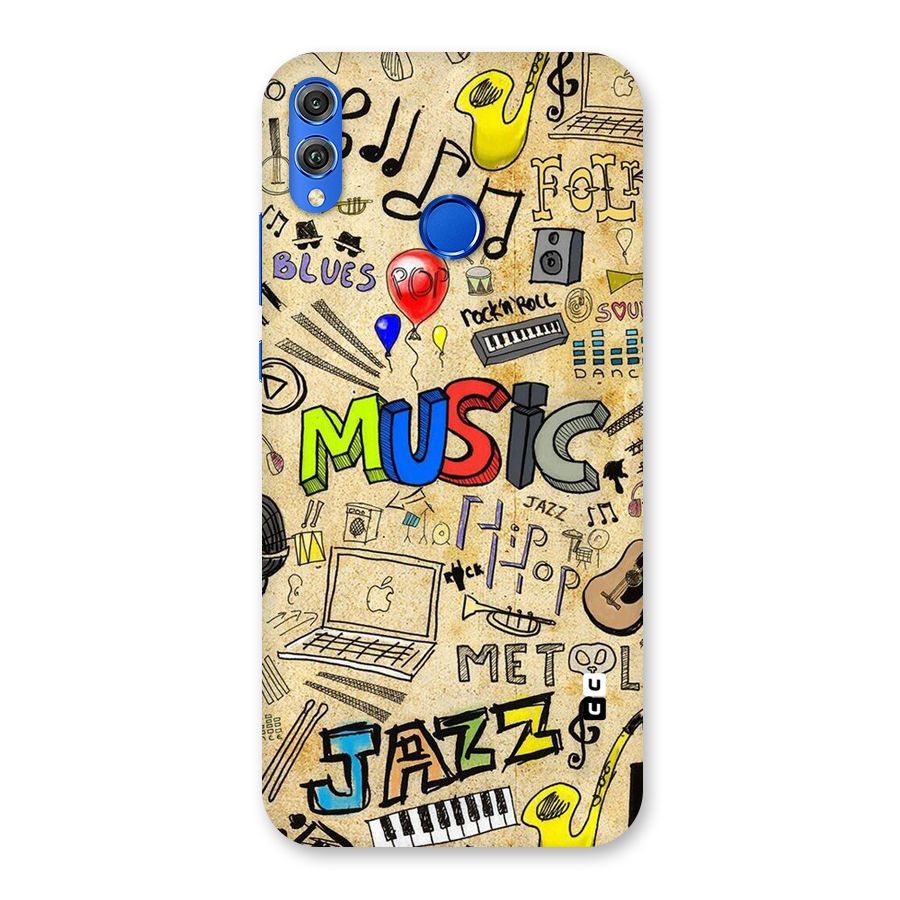 Music Pattern Back Case for Honor 8X