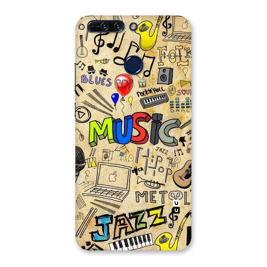 Music Pattern Back Case for Honor 8 Pro