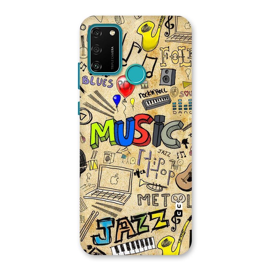 Music Pattern Back Case for Honor 9A
