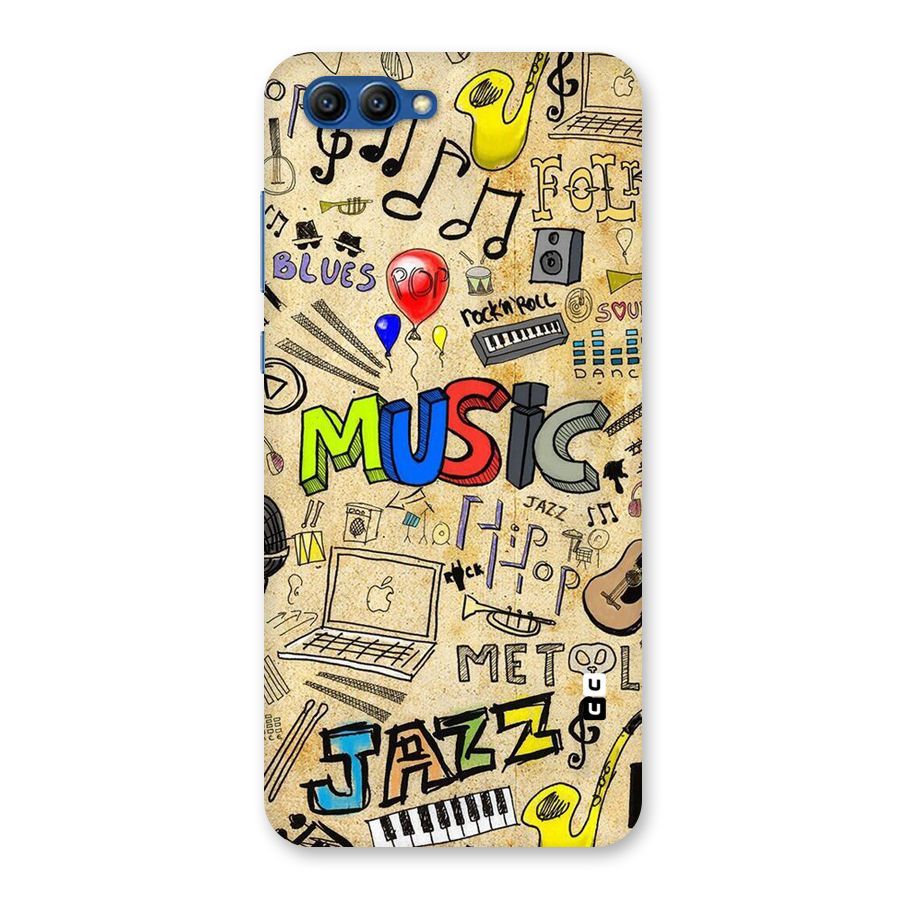 Music Pattern Back Case for Honor View 10