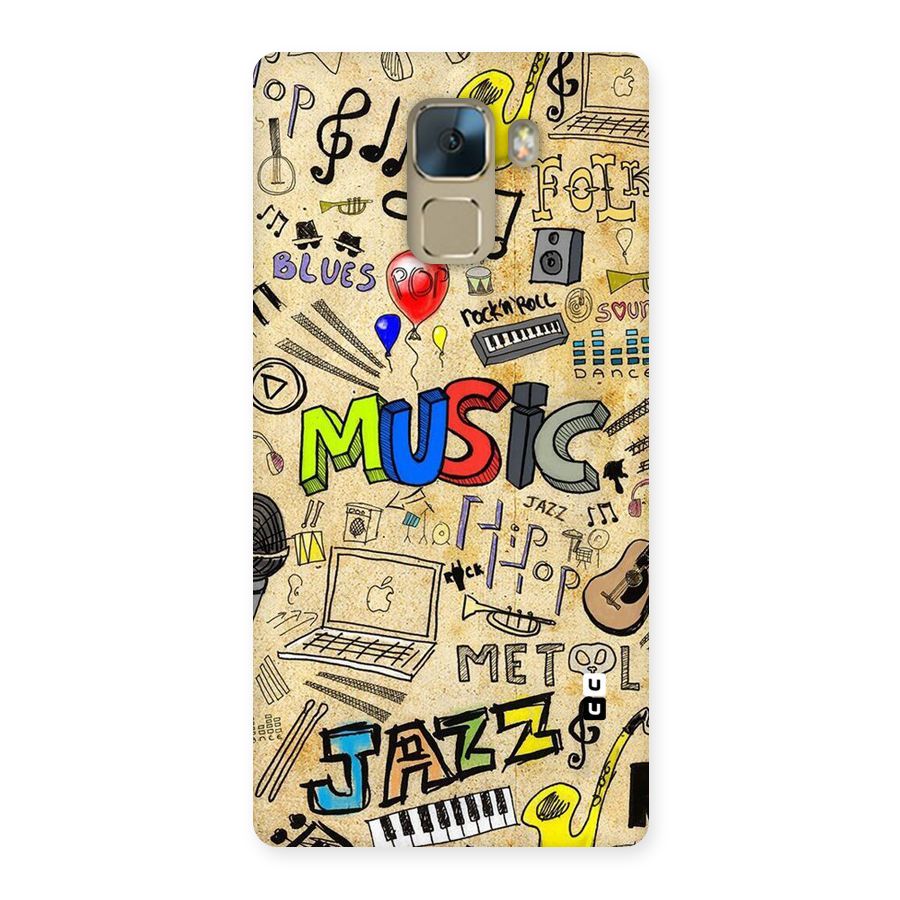 Music Pattern Back Case for Huawei Honor 7