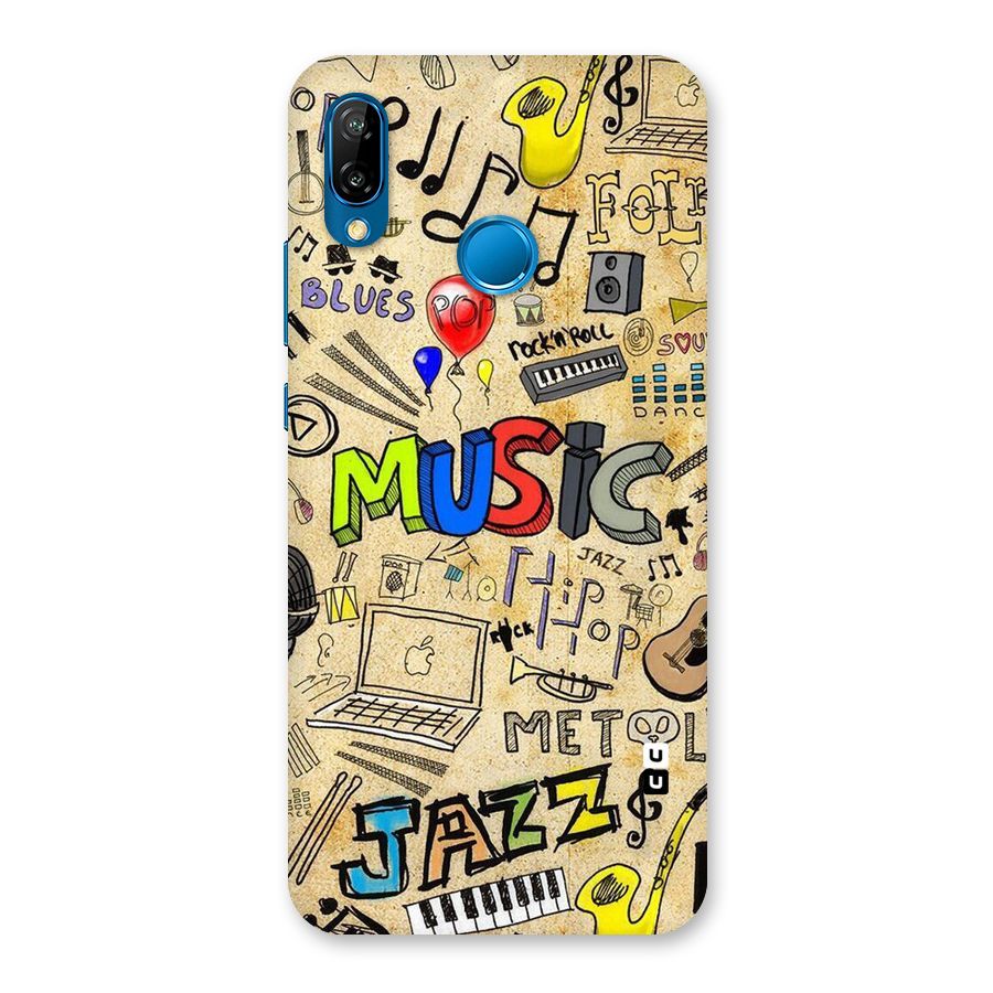Music Pattern Back Case for Huawei P20 Lite