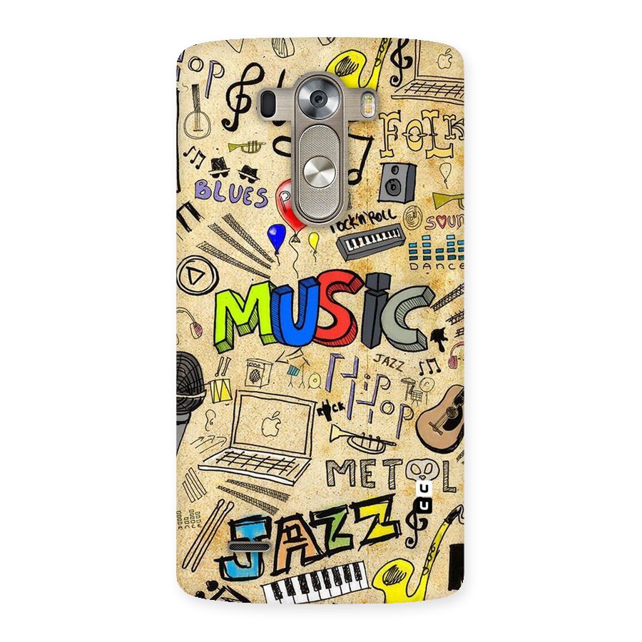 Music Pattern Back Case for LG G3