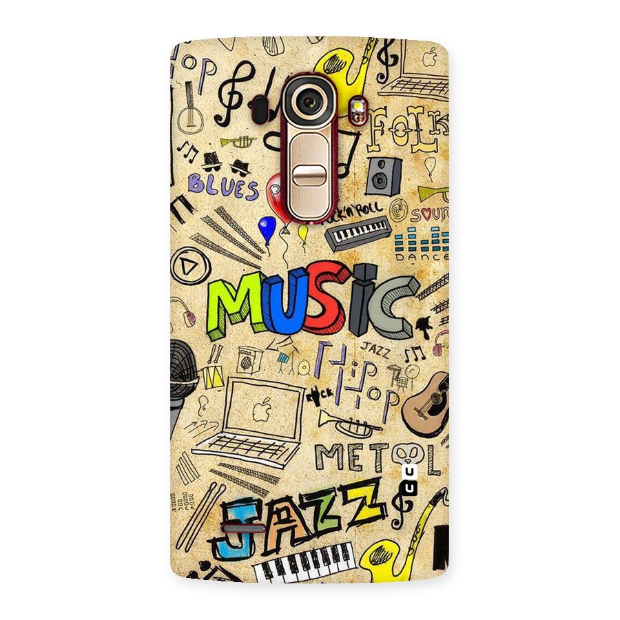 Music Pattern Back Case for LG G4