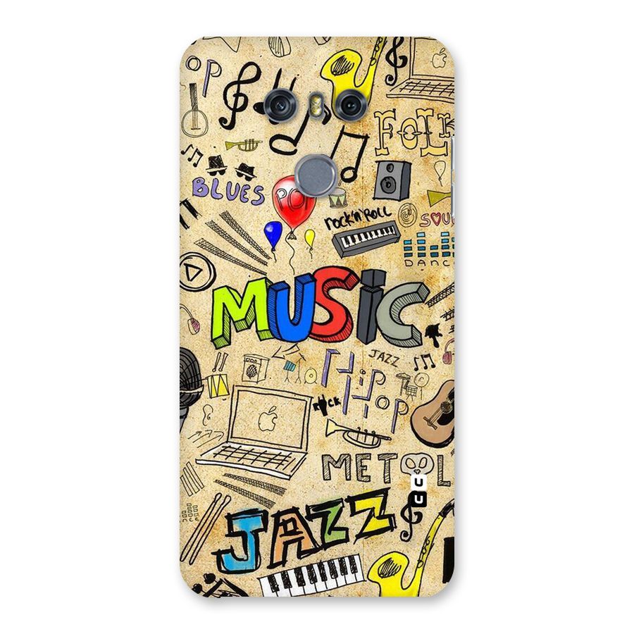 Music Pattern Back Case for LG G6