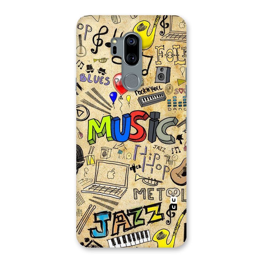 Music Pattern Back Case for LG G7