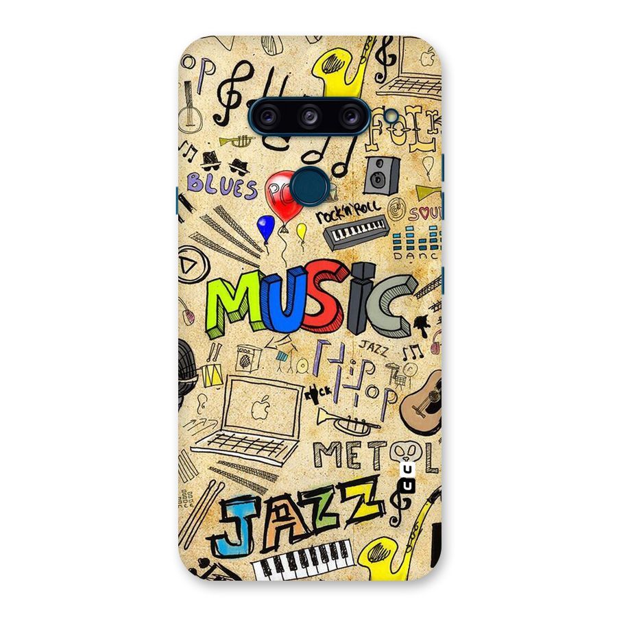 Music Pattern Back Case for LG  V40 ThinQ