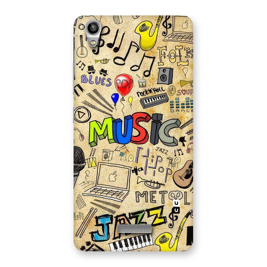 Music Pattern Back Case for Lava-Pixel-V1