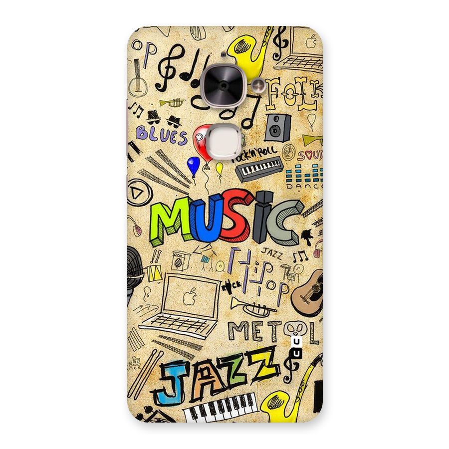 Music Pattern Back Case for Le 2