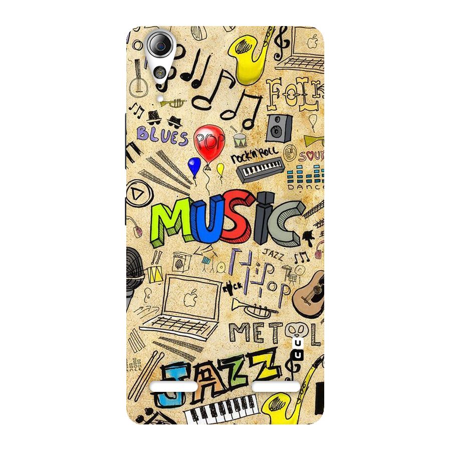 Music Pattern Back Case for Lenovo A6000 Plus