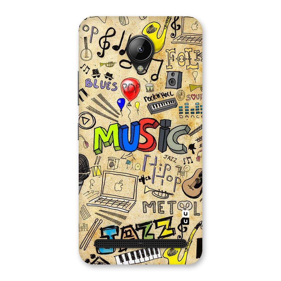 Music Pattern Back Case for Lenovo C2