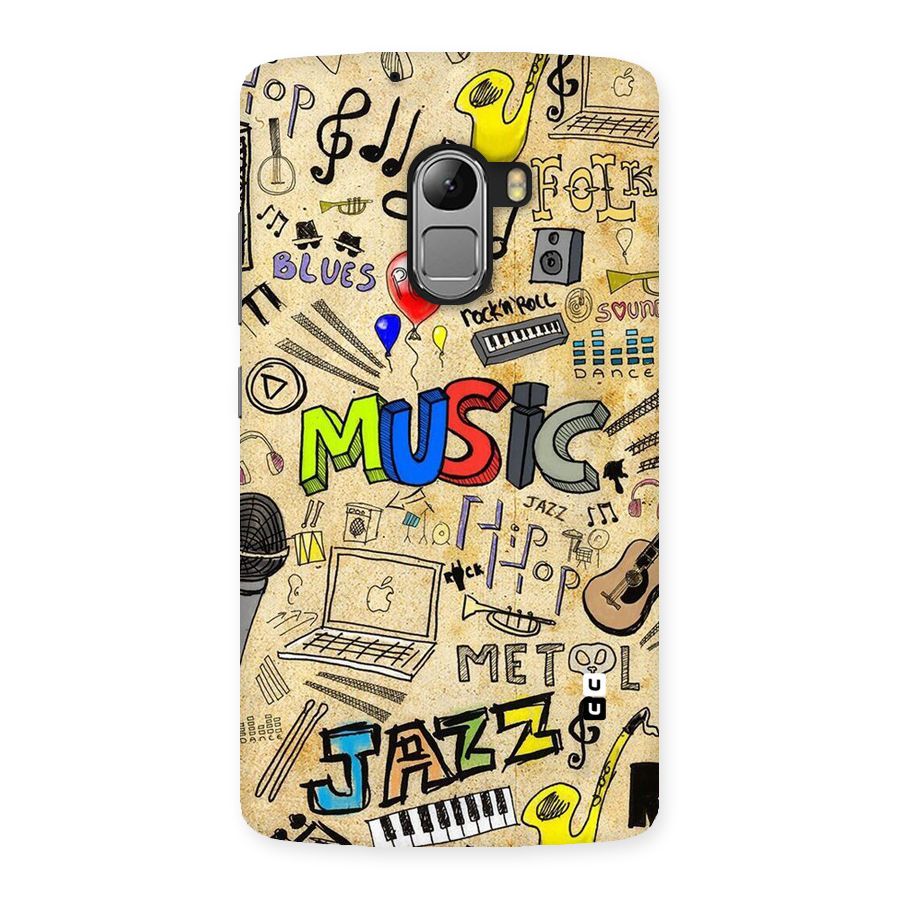 Music Pattern Back Case for Lenovo K4 Note