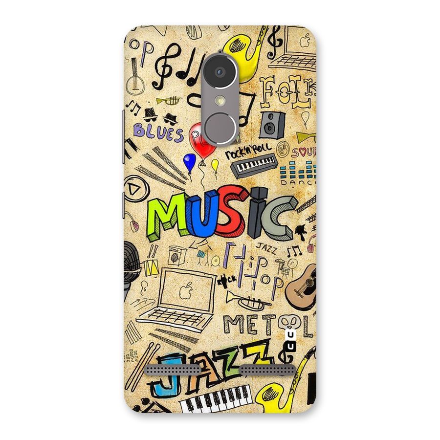Music Pattern Back Case for Lenovo K6