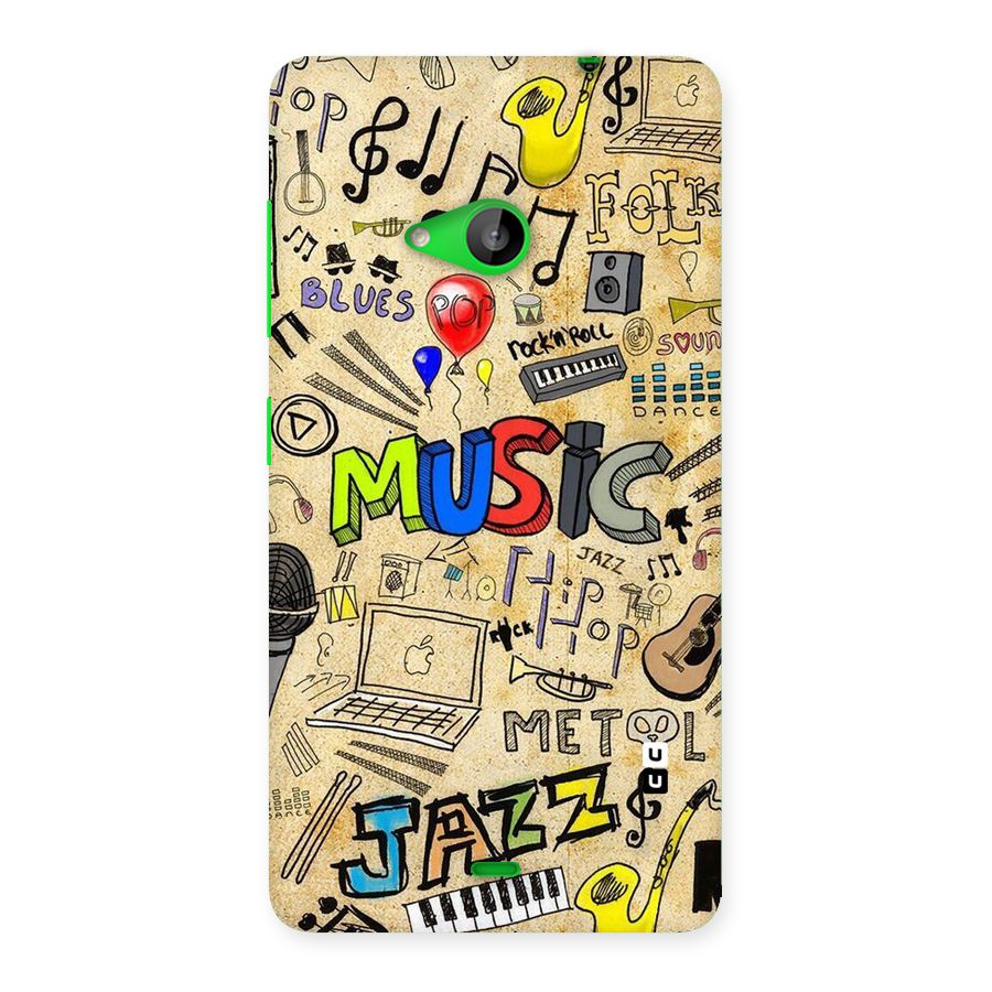 Music Pattern Back Case for Lumia 535