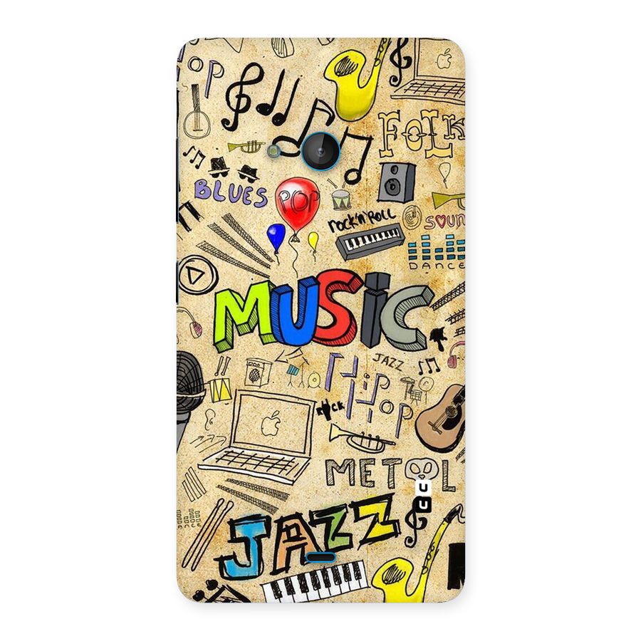 Music Pattern Back Case for Lumia 540