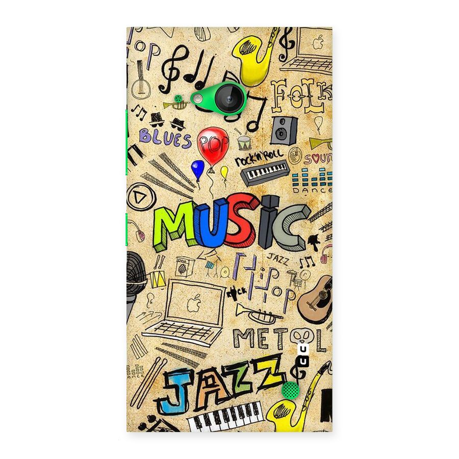 Music Pattern Back Case for Lumia 730