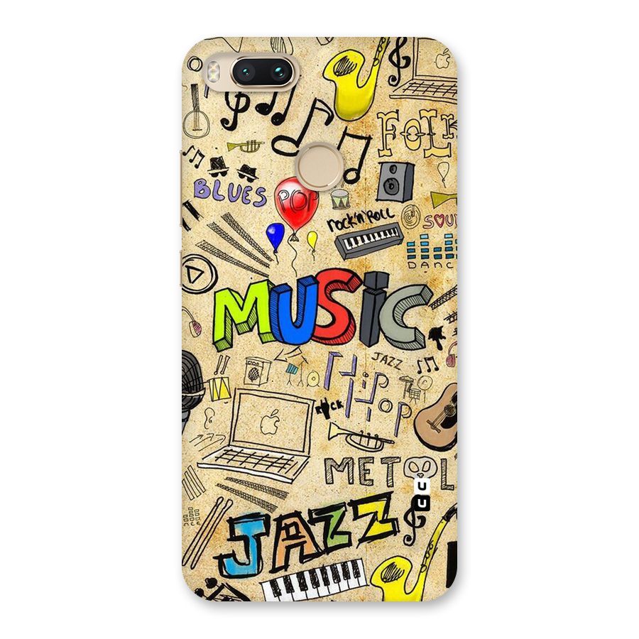 Music Pattern Back Case for Mi A1