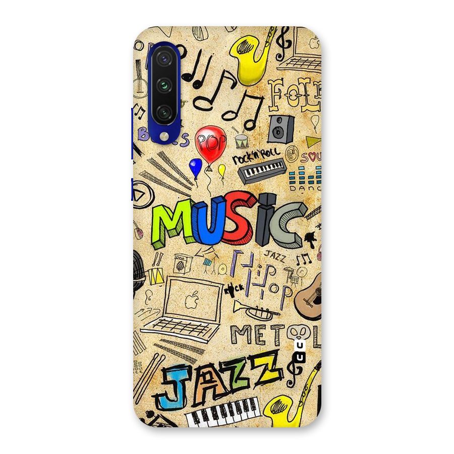 Music Pattern Back Case for Mi A3
