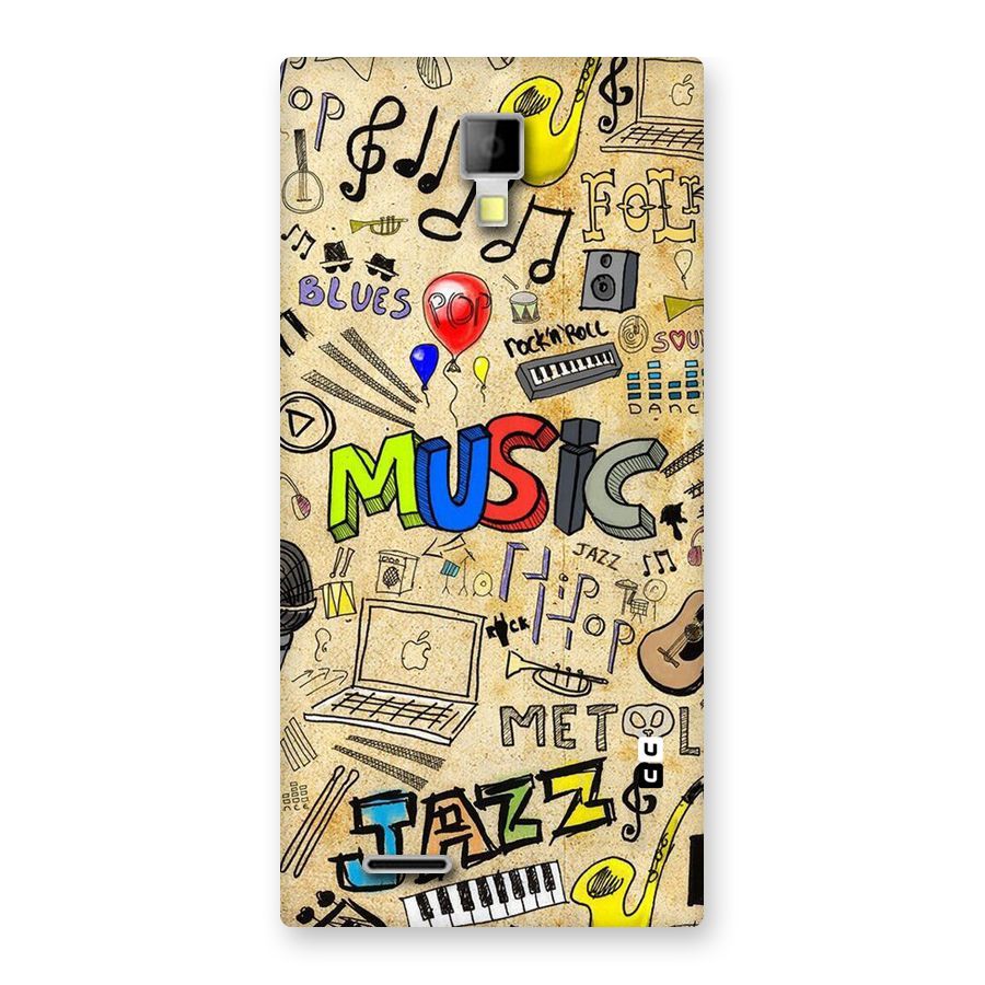Music Pattern Back Case for Micromax Canvas Xpress A99
