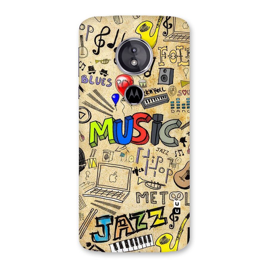 Music Pattern Back Case for Moto E5