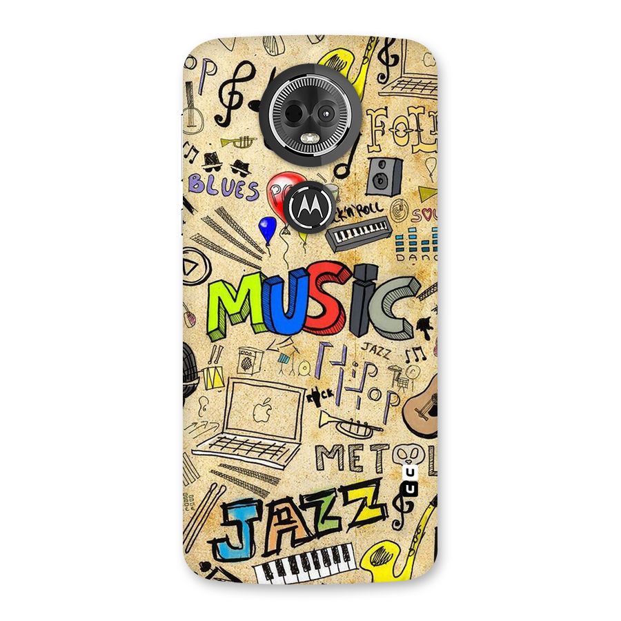 Music Pattern Back Case for Moto E5 Plus