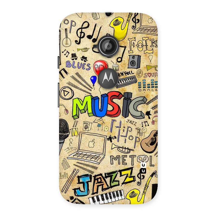 Music Pattern Back Case for Moto E 2nd Gen