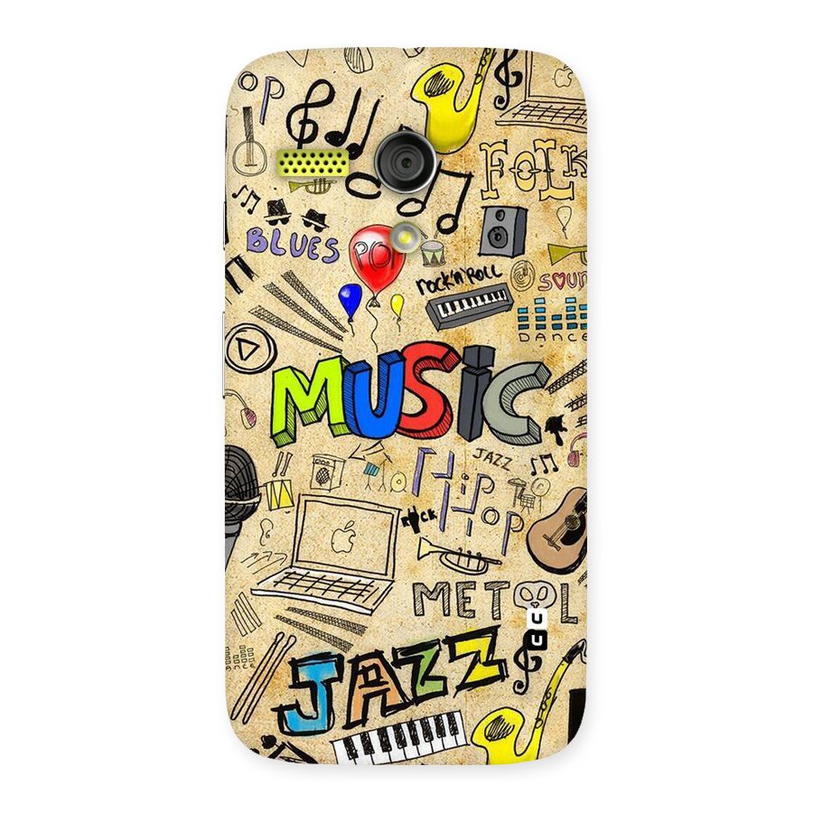 Music Pattern Back Case for Moto G
