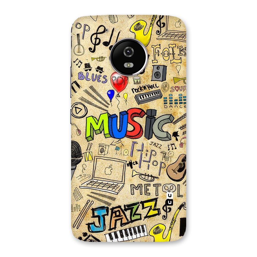 Music Pattern Back Case for Moto G5
