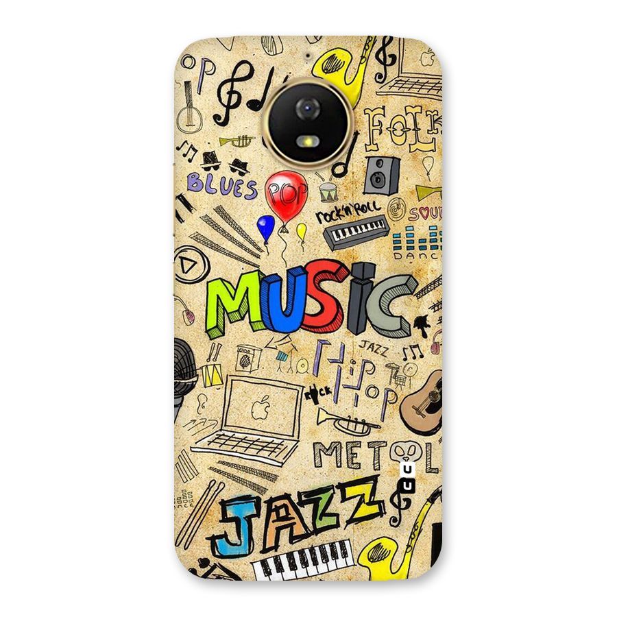 Music Pattern Back Case for Moto G5s