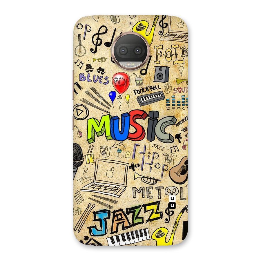 Music Pattern Back Case for Moto G5s Plus