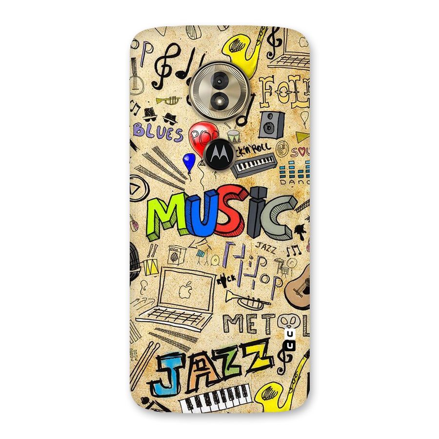 Music Pattern Back Case for Moto G6 Play