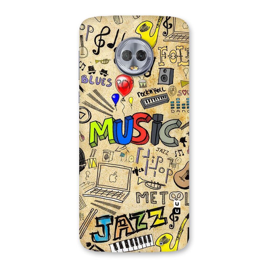 Music Pattern Back Case for Moto G6 Plus