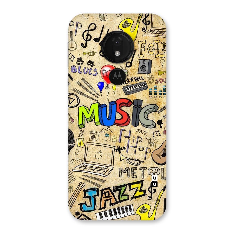 Music Pattern Back Case for Moto G7 Power