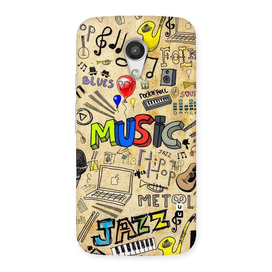 Music Pattern Back Case for Moto G 2nd Gen