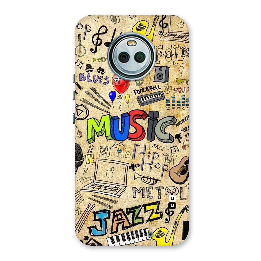 Music Pattern Back Case for Moto X4