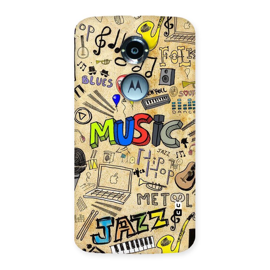 Music Pattern Back Case for Moto X 2nd Gen